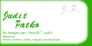 judit patko business card